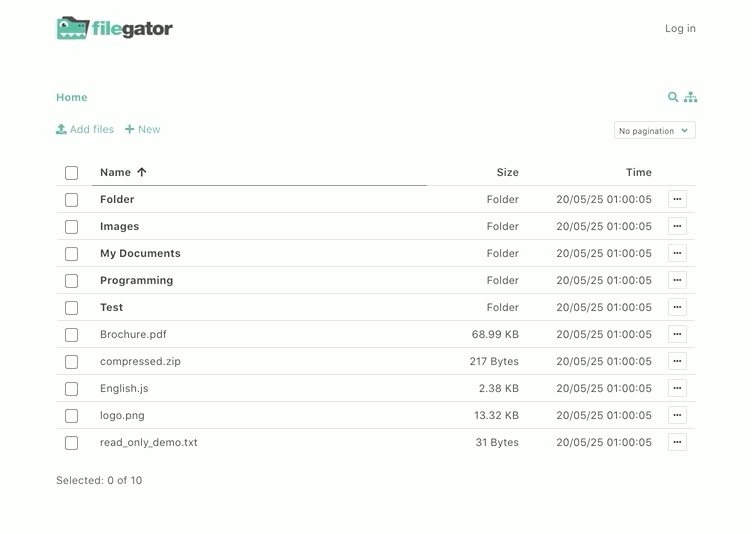 Filegator Screenshot