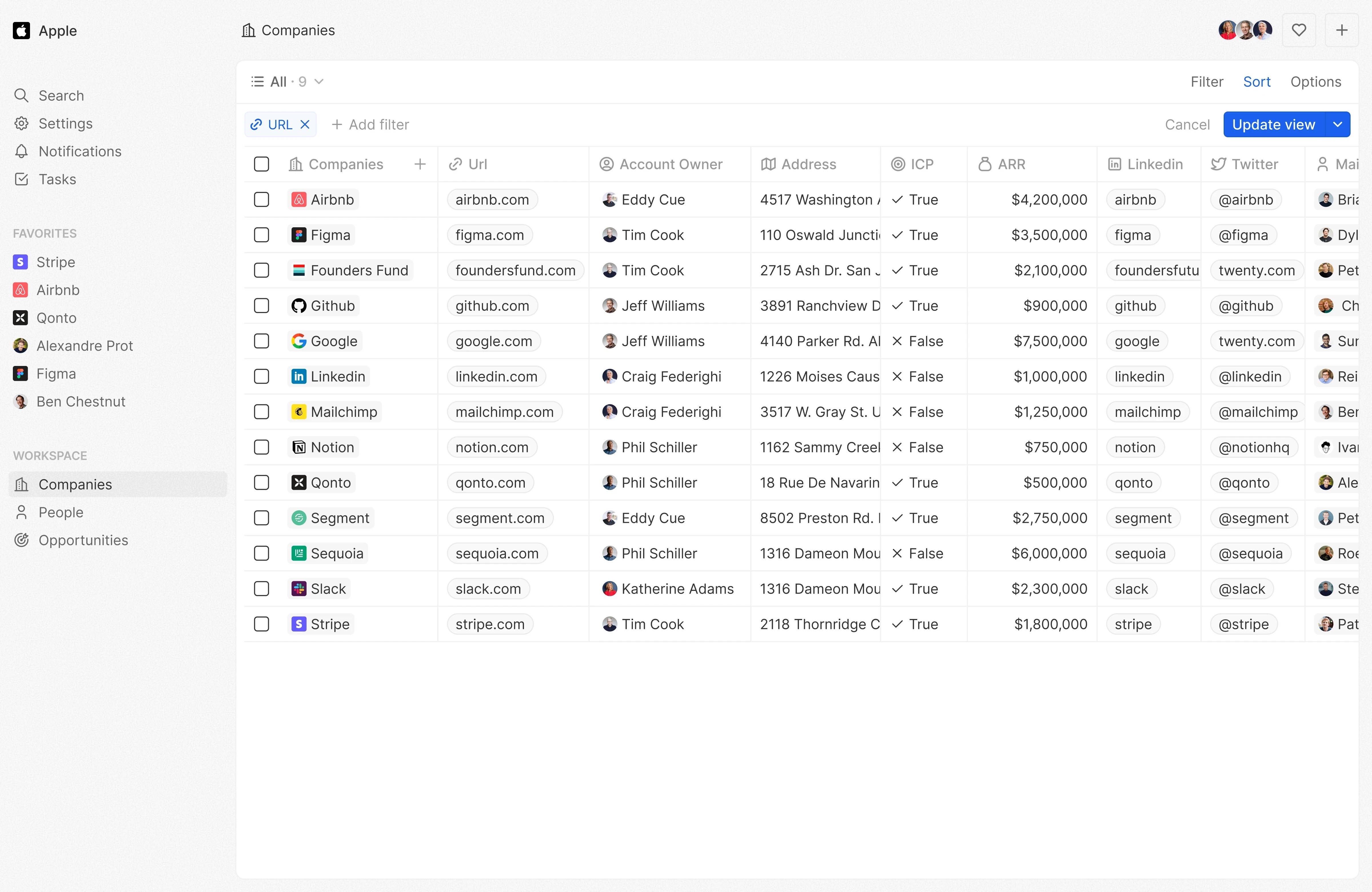Twenty CRM Screenshot